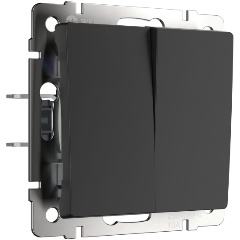 Изображение товара Переключатель-выключатель двухклавишный Werkel черный W1123006 4690389182167