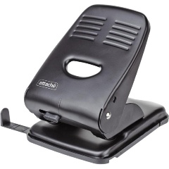 Изображение товара Дырокол Attache до 40 листов, с линейкой, цвет черный