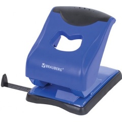 Изображение товара Дырокол BRAUBERG "JET PRO", до 40 листов, сине-черный, 228602