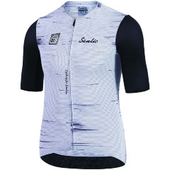 Изображение товара Велосипедное джерси мужское Santic M3C02226W летнее белое и черное