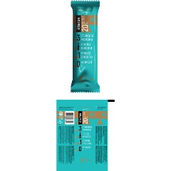 Изображение товара Протеиновый батончик Ёбатон кокос в глазури 50 г - вкусный и полезный перекус