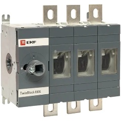 Изображение товара Рубильник EKF 3п 800А без рукоятки управления TwinBlock PROxima, tb-s-800-3p