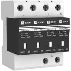 Изображение товара Ограничитель перенапряжения EKF имп. ОПВ-C4, opv-c4