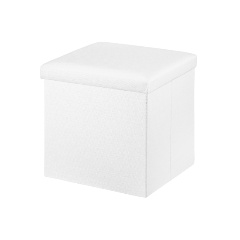 Изображение товара Пуф для хранения EL CASA 38х38 см, складной, молочный (240651)