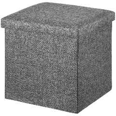 Изображение товара Пуф для хранения EL CASA 38х38 см, складной, темно-серый (240652)