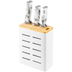 Изображение товара Подставка Elan Gallery для ножей 17,5*9,3*21,5 см, с бамбуковой крышкой (240355 Elan)