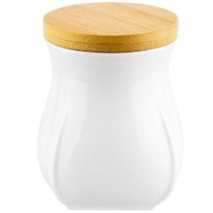 Изображение товара Банка для хранения Elan Gallery "Тюльпан" с деревянной крышкой, 700 мл