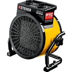 Изображение товара Тепловая электрическая пушка STEHER SEK-5R 3 кВт для обогрева помещений