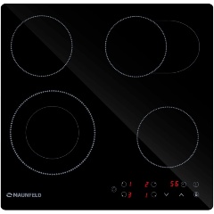 Изображение товара Электрическая стеклокерамическая варочная панель Maunfeld EVCE594SMDPBK 4 конфорки скорость нагрева