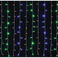 Изображение товара Электрогирлянда светодиодная ЗОЛОТАЯ СКАЗКА Занавес, 304 лампы, 2х2 м, многоцветная, контроллер