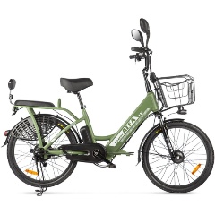 Изображение товара Электровелосипед Gelbert ALFA 1 ST зеленый с 24-дюймовыми колесами