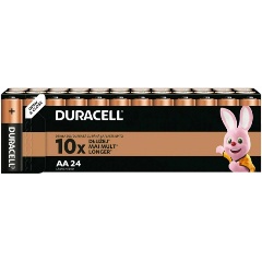 Изображение товара Батарейки Duracell Basic LR6-24BL AA 24 шт металлические элементы питания