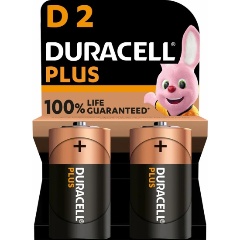 Изображение товара Батарейки Duracell Plus LR20 D 2 шт. - мощные элементы питания для бытовых устройств