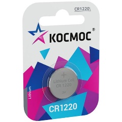 Изображение товара Элемент питания литиевый Космос CR1220 1хBL (блист.1шт), KOCR12201BL