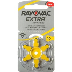 Изображение товара Элемент питания Rayovac Extra ZA10 Zinc Air 6 шт для слуховых аппаратов