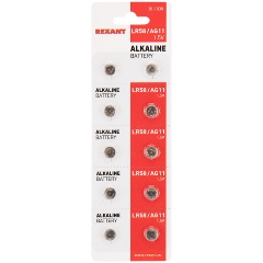 Изображение товара Элемент питания Rexant Alkaline LR58 (AG11/ LR721/ 162/ V362/ SR721W) бл 10