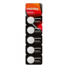 Изображение товара Элемент питания SmartBuy CR2016 Lithium бл 5