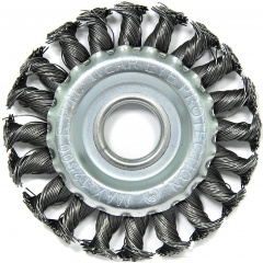 Изображение товара Щетка для УШМ ELITECH 100 мм посадка 22 2 мм плоская крученая проволока 0.5 мм