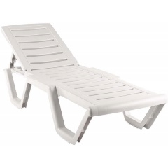 Изображение товара Лежак ЭЛЛАСТИК-ПЛАСТ --"Аква" (пластик)(белый) (Уценка)