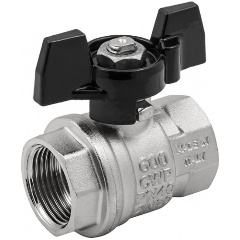 Изображение товара Кран шаровой ELSEN Strong T, 1/2", ВВ, ручка-бабочка, латунь