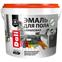 Изображение товара Эмаль для пола Dali, акриловая, полуглянцевая, 0,9 кг, бежевая