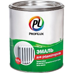 Изображение товара Эмаль для радиаторов Profilux полуматовая 0, 9 кг - быстросохнущее покрытие