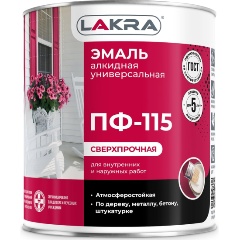 Изображение товара Эмаль ПФ-115 Лакра (2,8 кг) светло-голубая