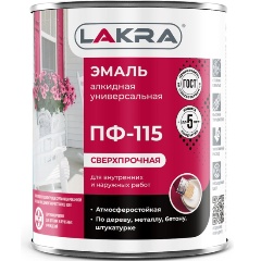 Изображение товара Эмаль ПФ-115 Лакра (голубая) 2 кг для внутренних и наружных работ