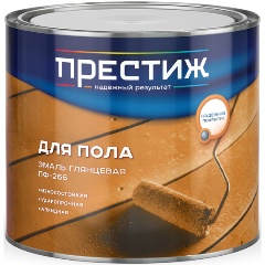 Изображение товара Эмаль ПФ-266 для пола Престиж, алкидная, глянцевая, 1,9 кг, светлый орех