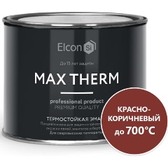 Изображение товара Эмаль термостойкая Elcon Max Therm, до +700 °С, 0,4 кг, красно-коричневая