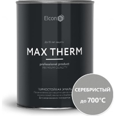 Изображение товара Эмаль термостойкая Elcon Max Therm, до +700 °С, 0,8 кг, серебристая