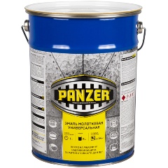 Изображение товара Эмаль универсальная Panzer, молотковая, 5 л, серая