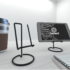 Изображение товара Держатель для смартфонов и планшетов EMBODIMENT настольный, черный