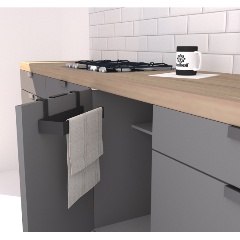 Изображение товара Держатель для бумажных полотенец EMBODIMENT, в стиле лофт, монтаж на дверь, черный