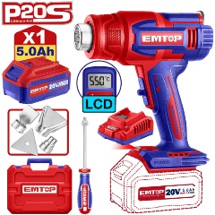 Изображение товара EMTOP Фен строительный аккумуляторный