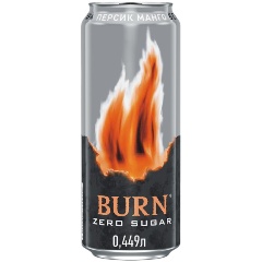 Изображение товара Энергетический напиток Burn Персик Манго Zero 0,449 л