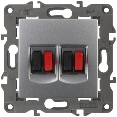 Изображение товара Аудиорозетка двойная ЭРА Elegance 14-3112-03 Б0034328