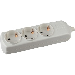Изображение товара Колодка ЭРА K-3e с заземлением 3 розетки 16А (C0045314)