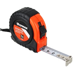 Изображение товара Рулетка ЕРМАК с обрезиненным корпусом, 3мх16мм