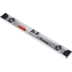 Изображение товара Строительный уровень ЕРМАК Рельс 600 мм с тройным глазком и алюминиевой конструкцией