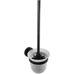 Изображение товара Ершик для унитаза настенный Sapho X-ROUND BLACK стекло матовое черный