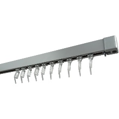 Изображение товара Алюминиевый однорядный усиленный карниз Эскар "Katal-3", 3,0 м, серый матовый