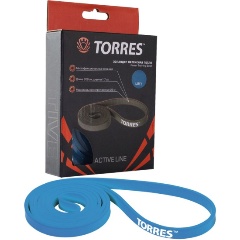 Изображение товара Эспандер TORRES латексная петля арт. AL0047, длина 208 см, шир. 1, 7 см, сопротивление 25, кг, синий