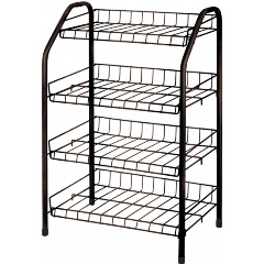 Изображение товара Этажерка для обуви НИКА ЭТ2, узкая, 4 полки, медный