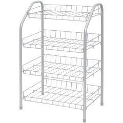 Изображение товара Этажерка Nika ЭТ2/МС серый металлический дизайн 4 полки для обуви
