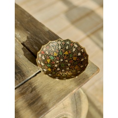 Изображение товара Конфетница ETHNIC CHIC латунь тёмная с цветной эмалью 12 см