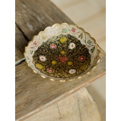 Изображение товара Конфетница ETHNIC CHIC латунь тёмная, цветная эмаль, 12 см (BE-8011063)