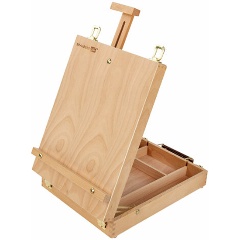 Изображение товара Этюдник-мольберт из бука настольный с ящиком, 27х37х67 см, высота холста до 53 см, BRAUBERG ART, 192251