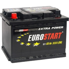 Изображение товара Аккумулятор EUROSTART Extra Power, 242x175x175, прямая полярность, 62 Ач