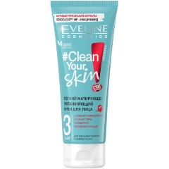 Изображение товара Крем для лица EVELINE Clean Your Skin матирующе-увлажняющий, 75 мл